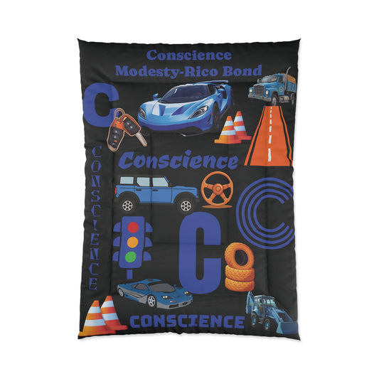 Personalized Name - Boys Car and Truck Comforter