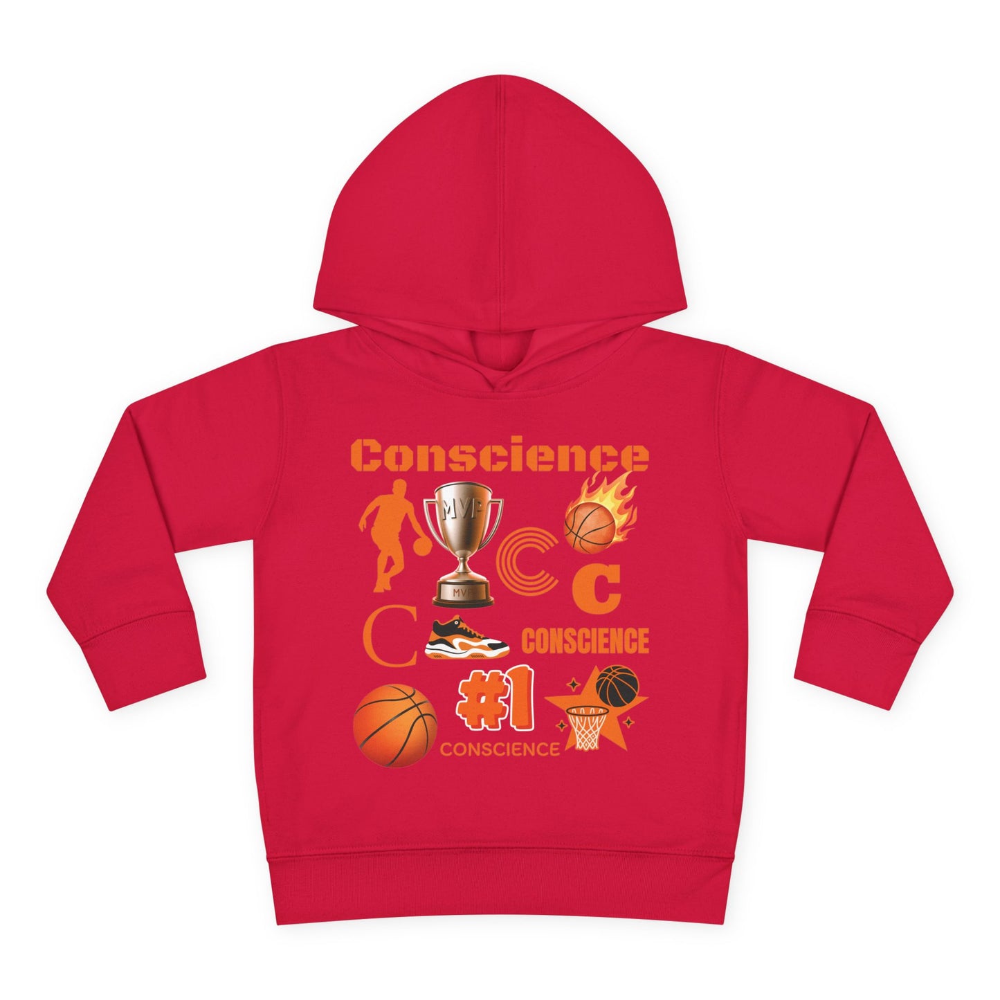 Personalized Toddler Basketball Hoodie —  Graphic Pullover