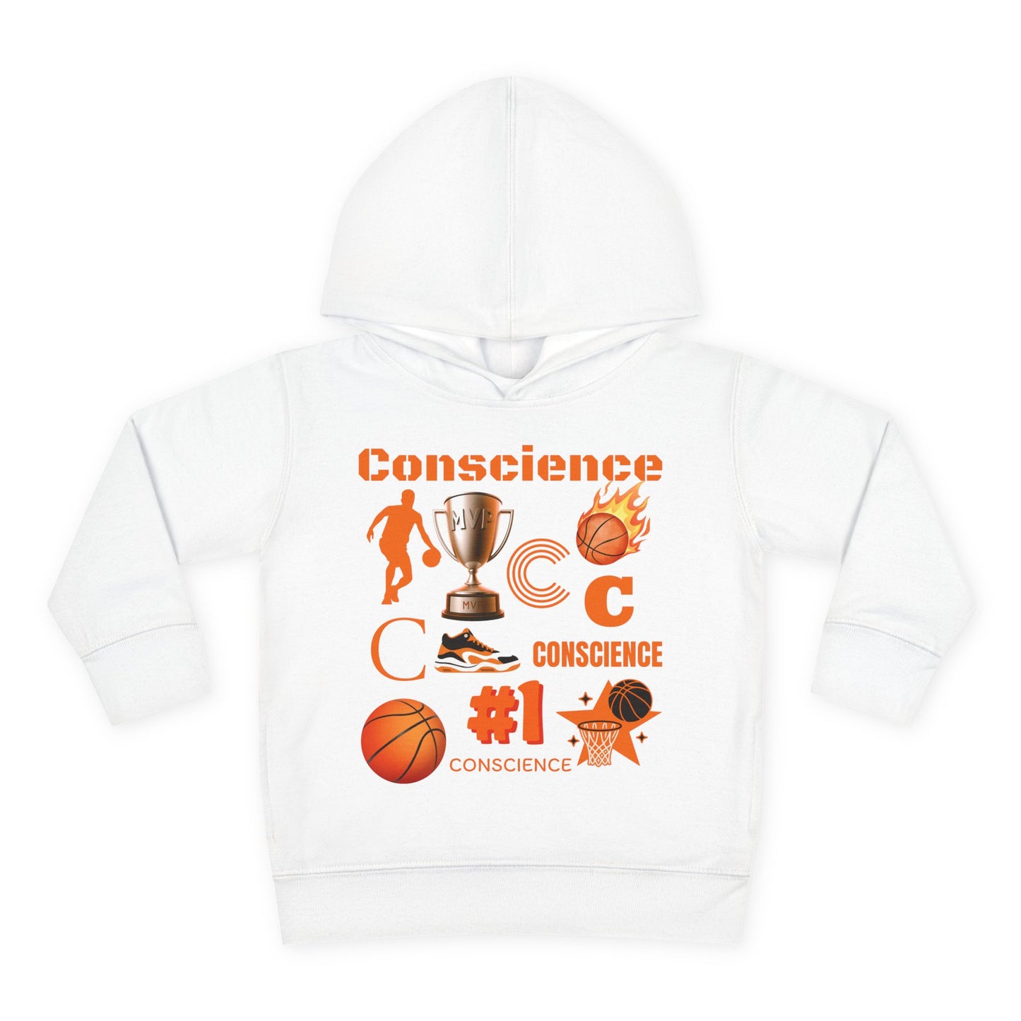 Personalized Toddler Basketball Hoodie —  Graphic Pullover