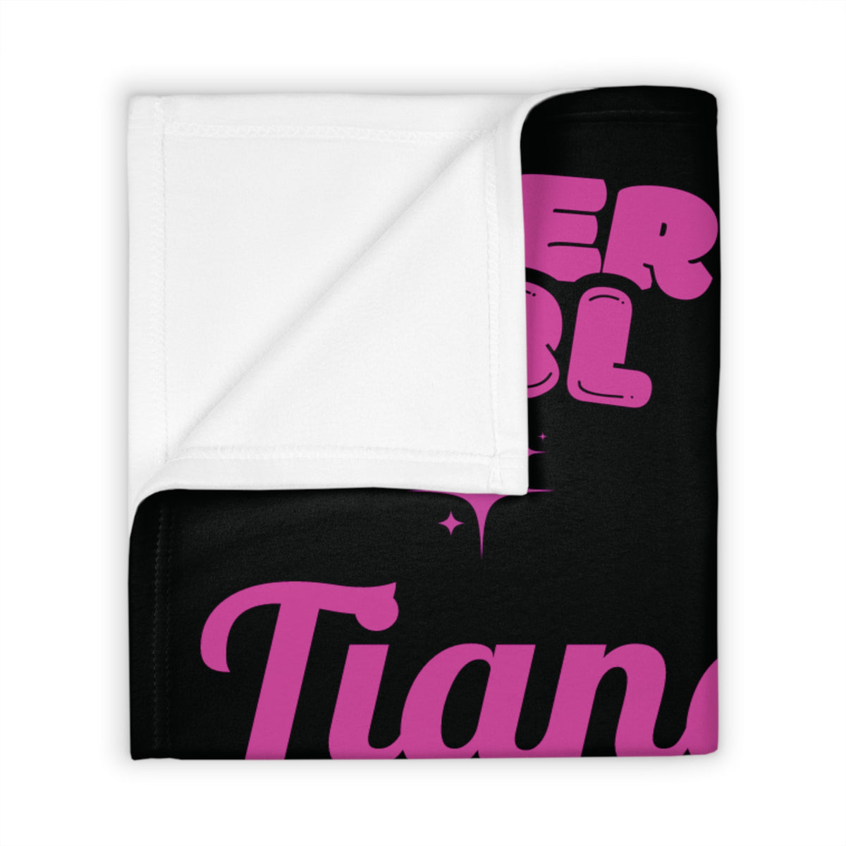 Personalized 'Tiana' Super Girl Throw Blanket — Pink Monogram Cozy Gift