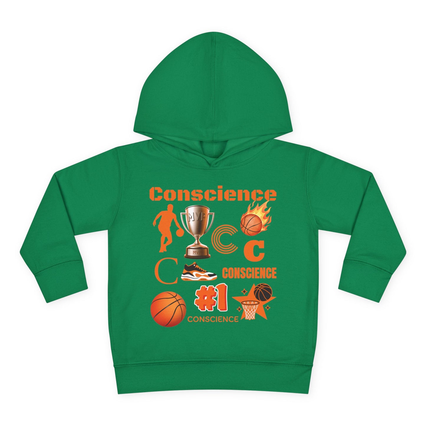 Personalized Toddler Basketball Hoodie —  Graphic Pullover