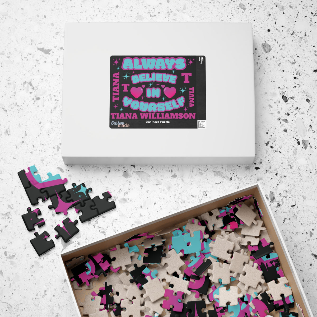 Personalized Name Jigsaw Motivational Puzzle — “Always Believe In Yourself”