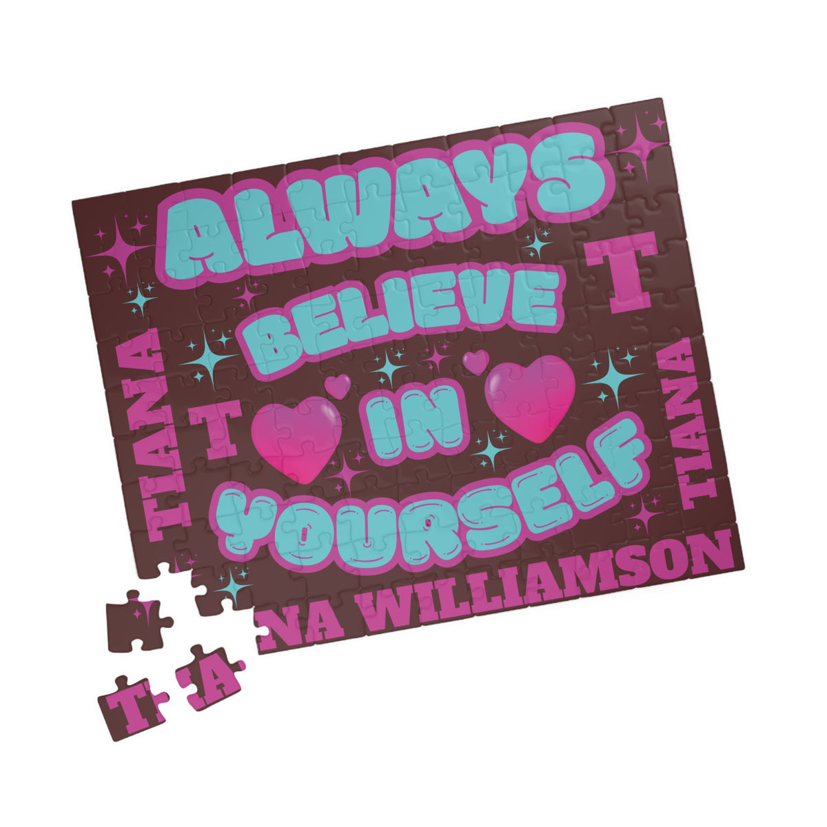 Personalized Name Jigsaw Motivational Puzzle — “Always Believe In Yourself”