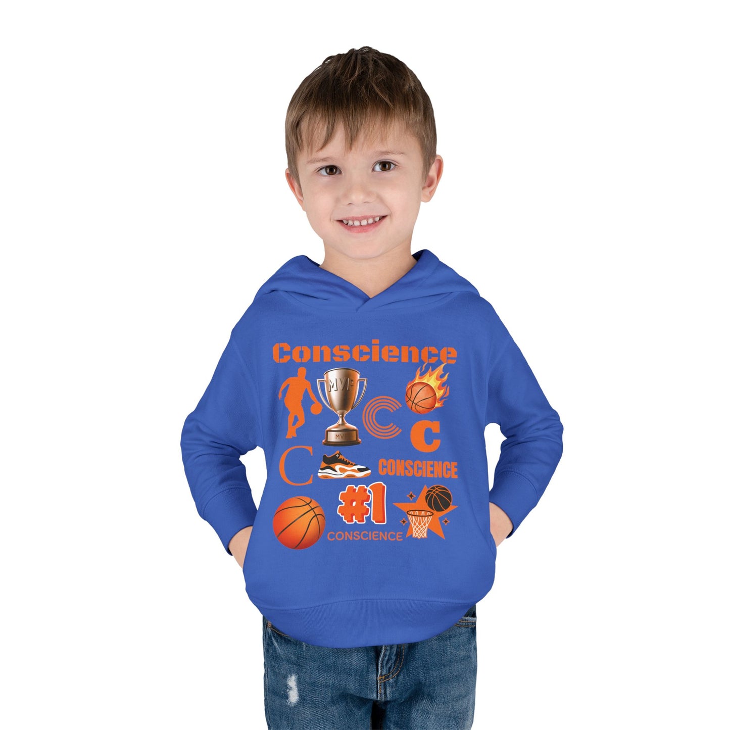 Personalized Toddler Basketball Hoodie —  Graphic Pullover