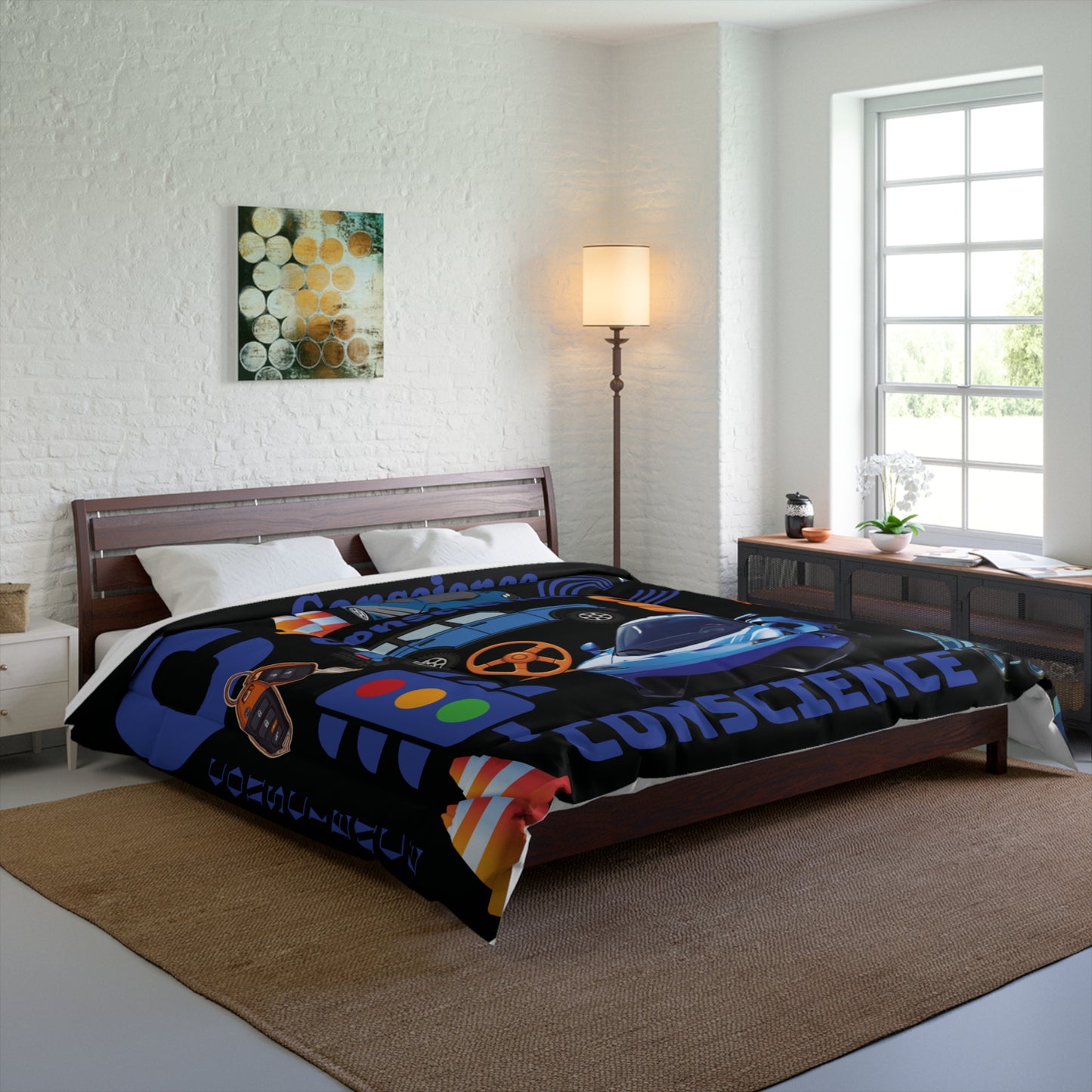 Personalized Name - Boys Car and Truck Comforter