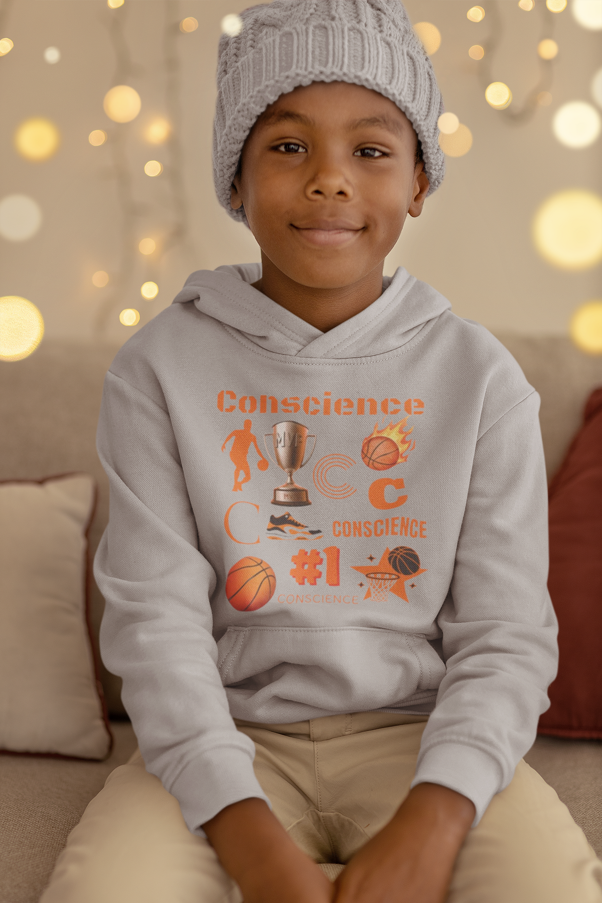 Personalized Toddler Basketball Hoodie —  Graphic Pullover