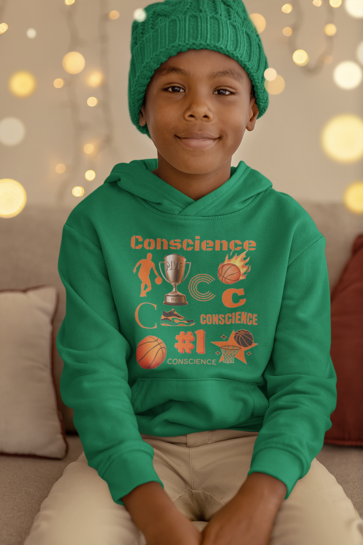 Personalized Toddler Basketball Hoodie —  Graphic Pullover