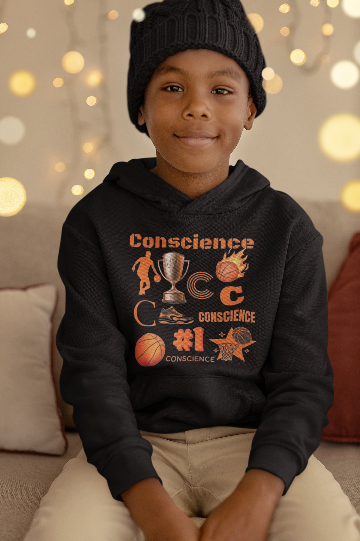Personalized Toddler Basketball Hoodie —  Graphic Pullover