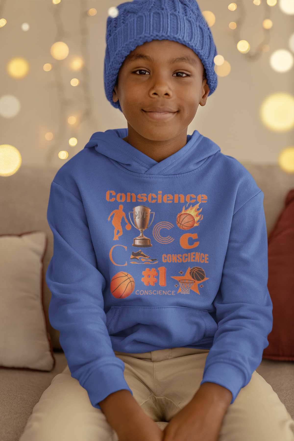 Personalized Toddler Basketball Hoodie —  Graphic Pullover