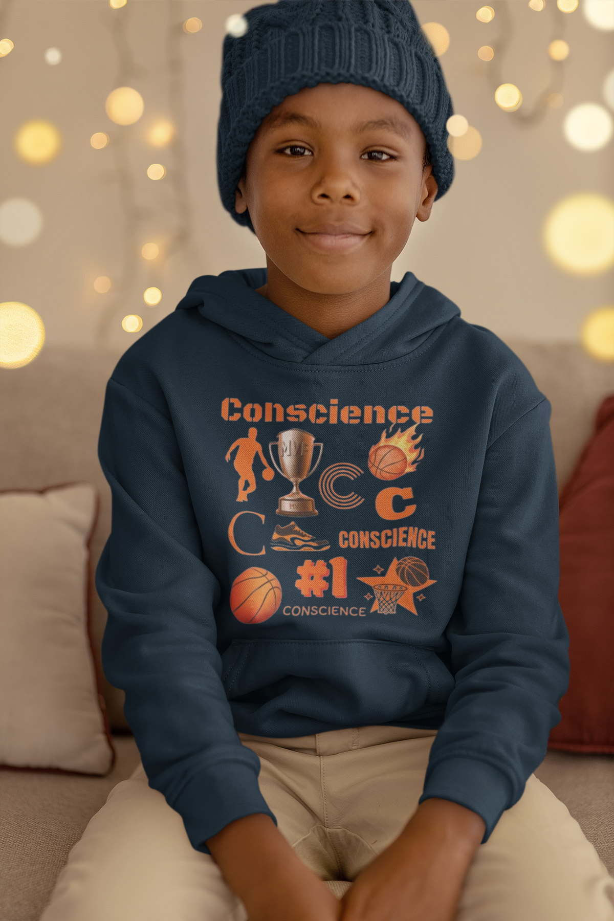Personalized Toddler Basketball Hoodie —  Graphic Pullover