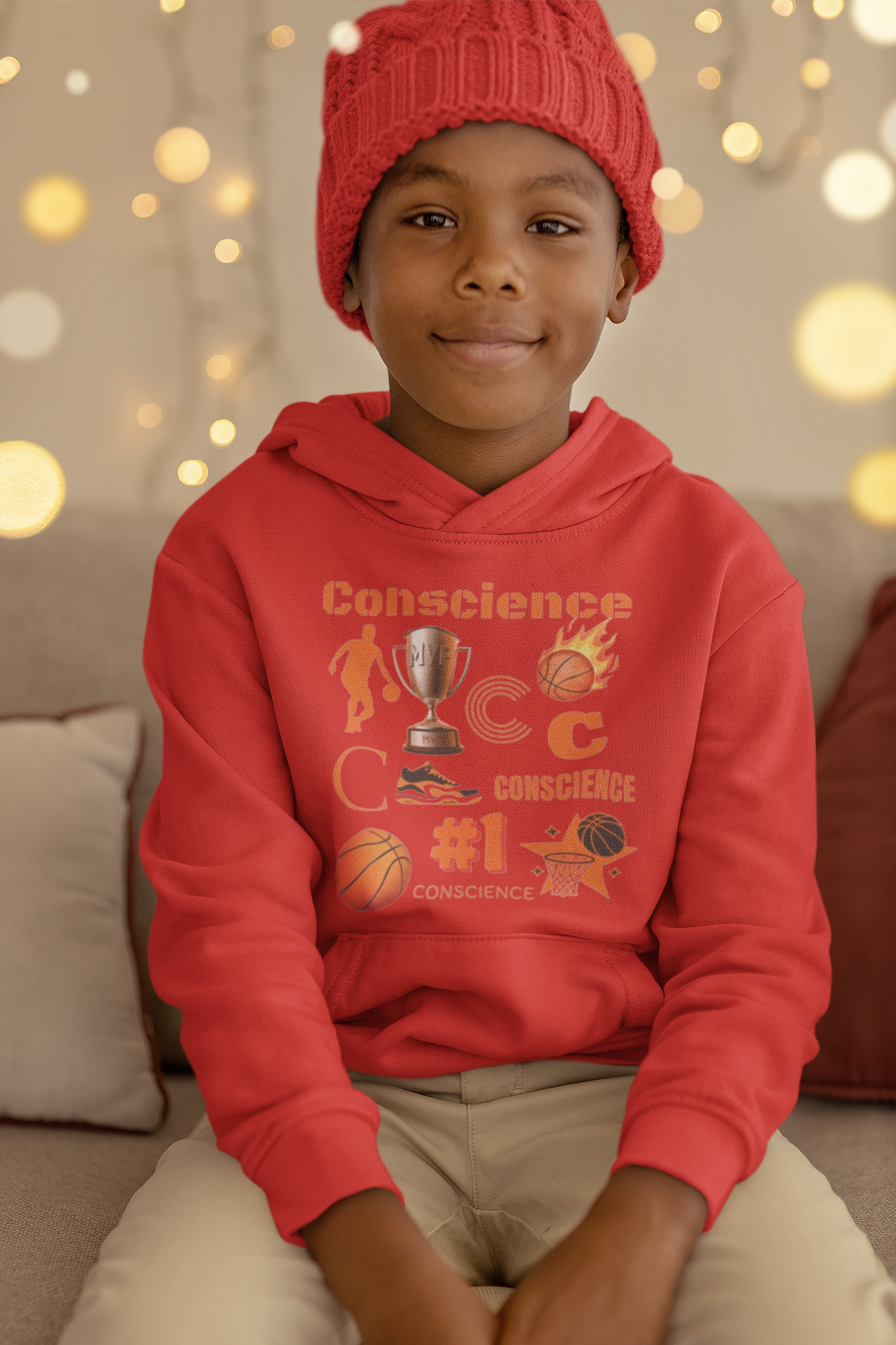 Personalized Toddler Basketball Hoodie —  Graphic Pullover