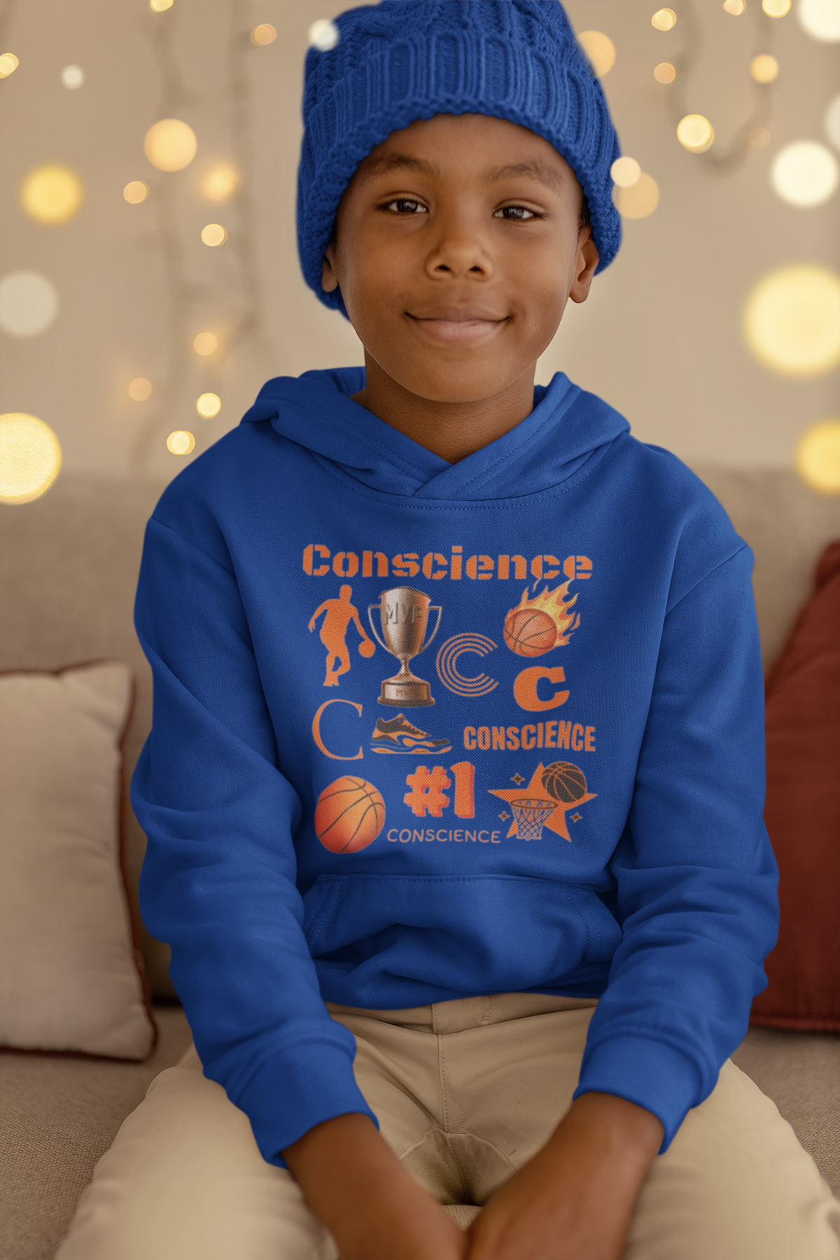 Personalized Toddler Basketball Hoodie —  Graphic Pullover