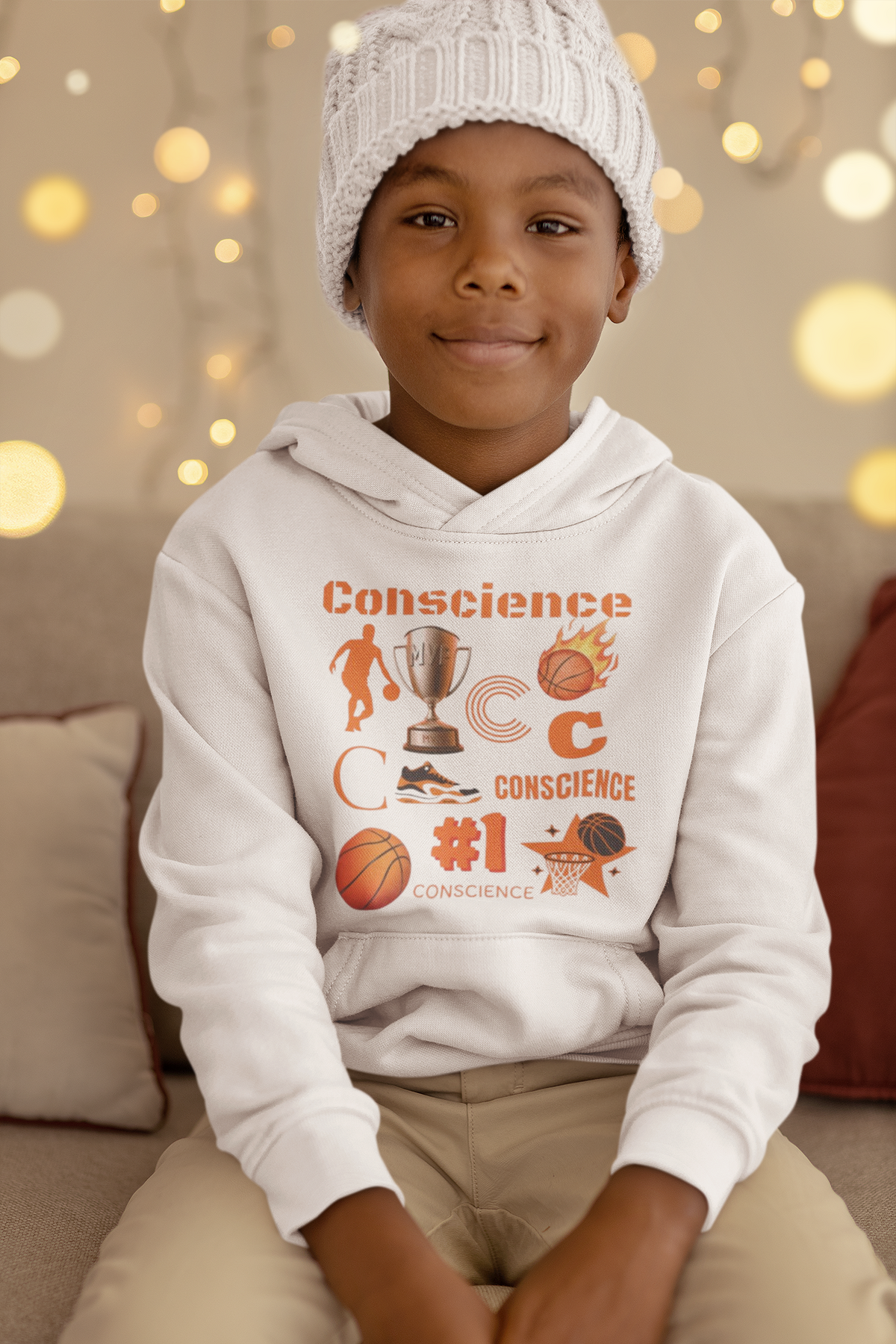 Personalized Toddler Basketball Hoodie —  Graphic Pullover