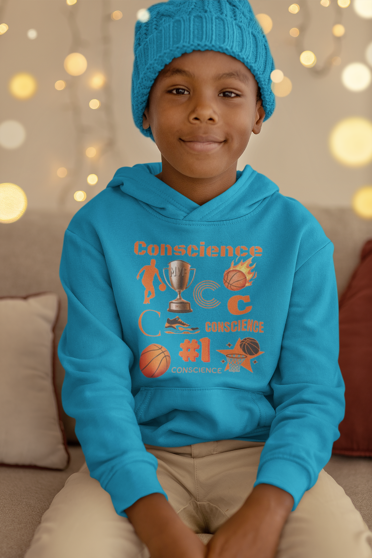 Personalized Toddler Basketball Hoodie —  Graphic Pullover