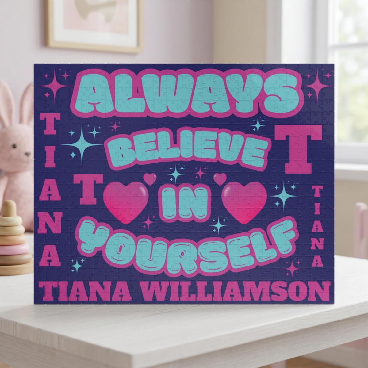 Personalized Name Jigsaw Motivational Puzzle — “Always Believe In Yourself”
