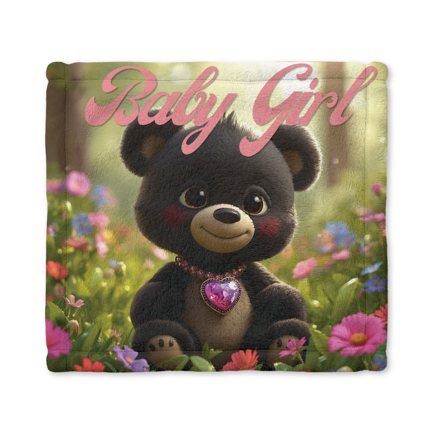 Personalized Baby Girl Minky Lovey Blanket