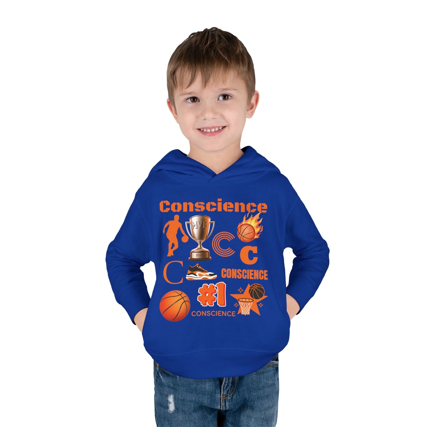 Personalized Toddler Basketball Hoodie —  Graphic Pullover