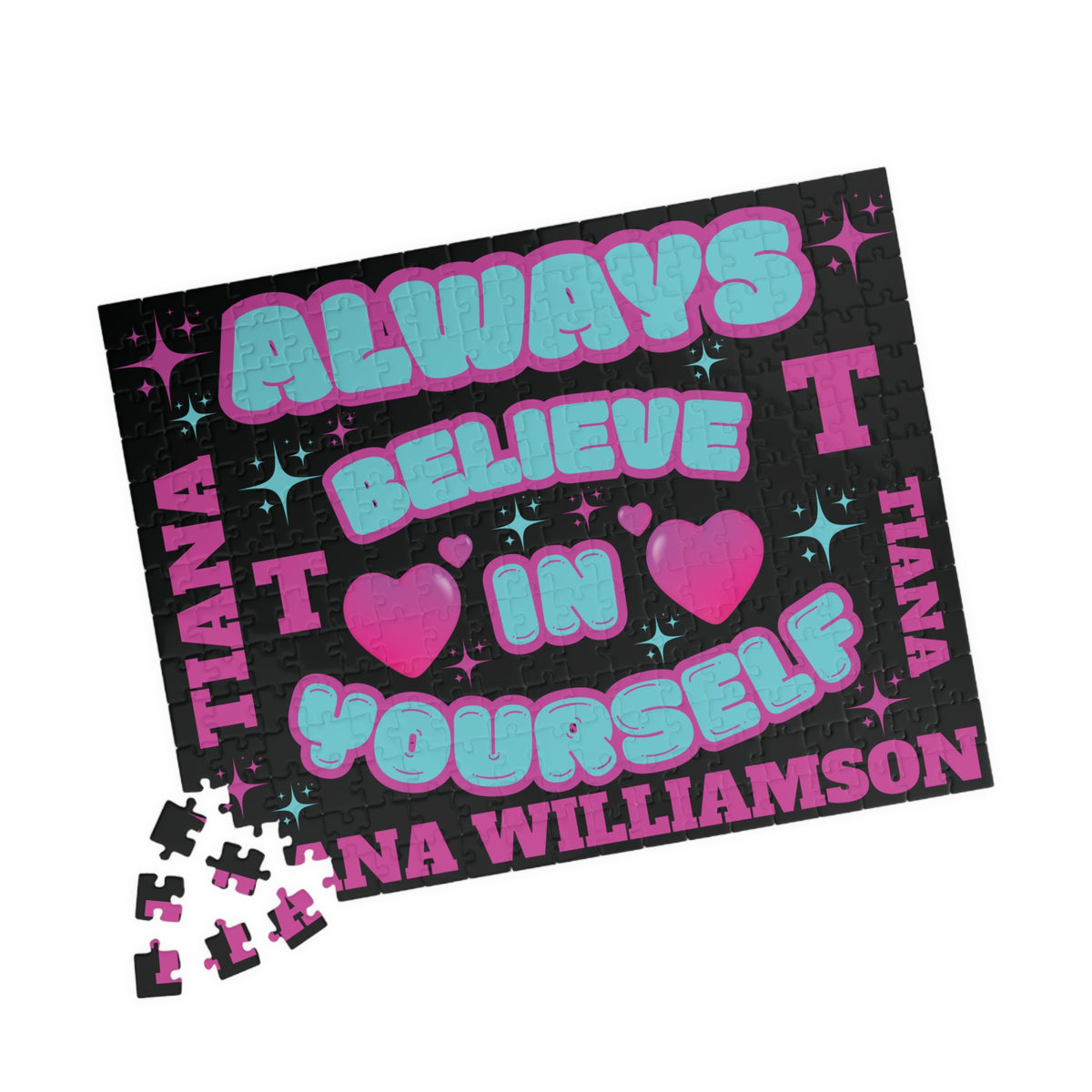 Personalized Name Jigsaw Motivational Puzzle — “Always Believe In Yourself”
