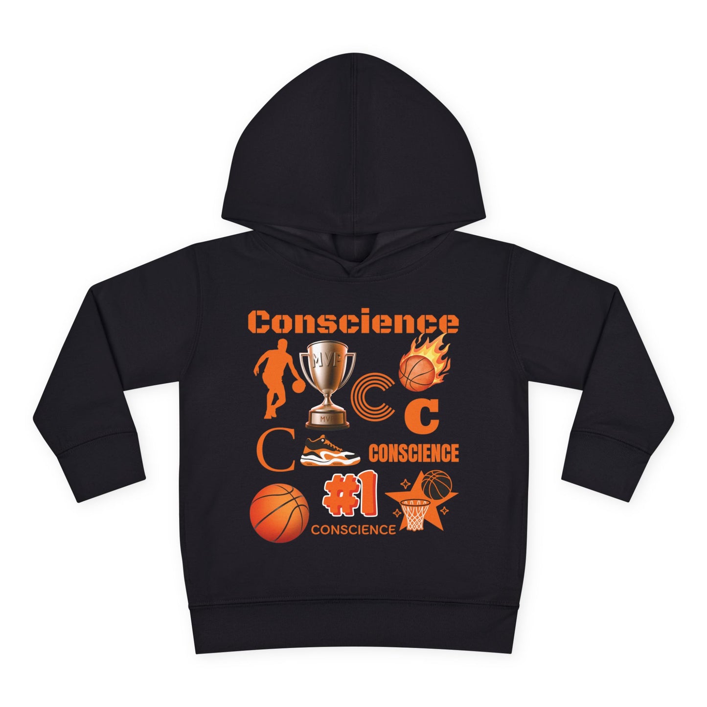 Personalized Toddler Basketball Hoodie —  Graphic Pullover