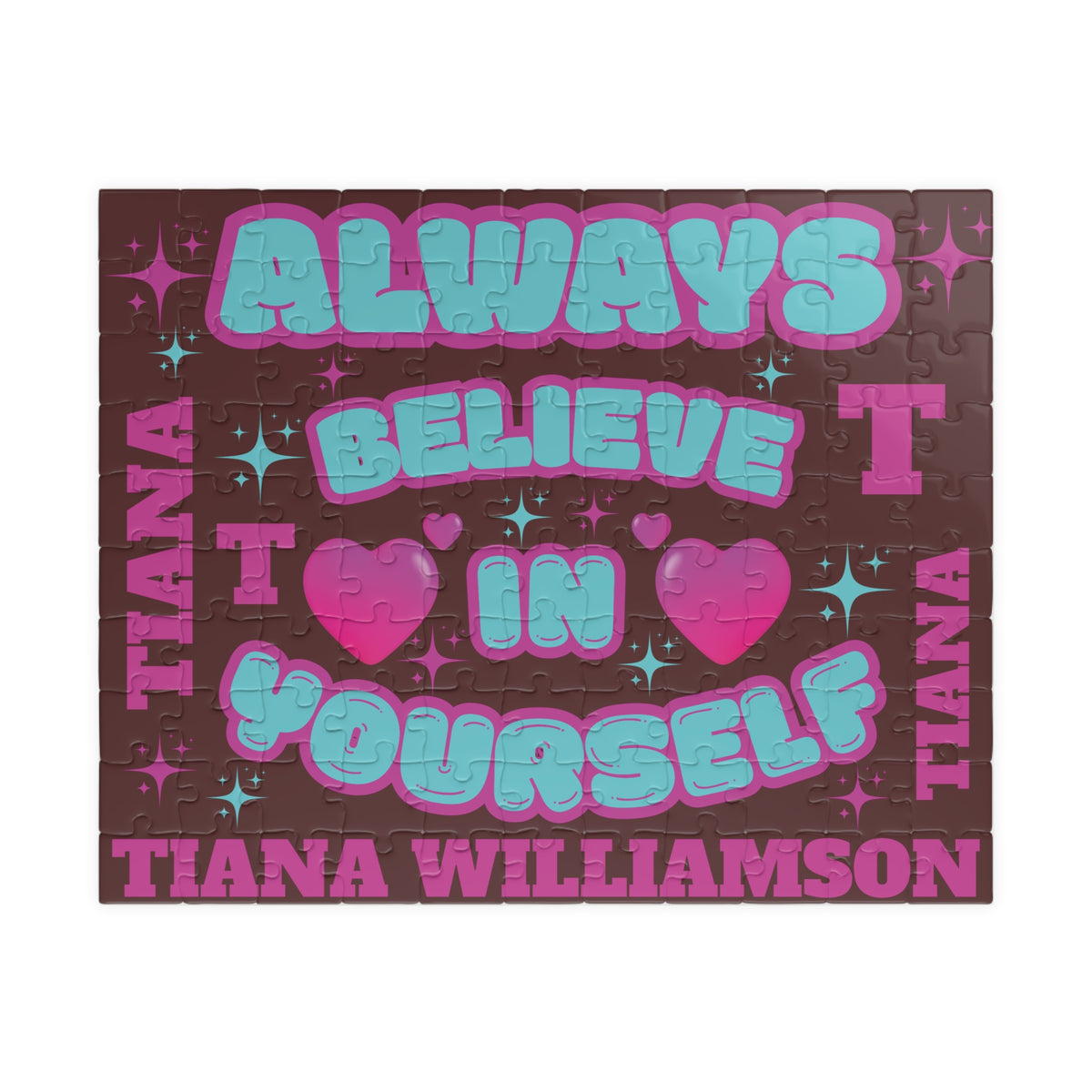 Personalized Name Jigsaw Motivational Puzzle — “Always Believe In Yourself”