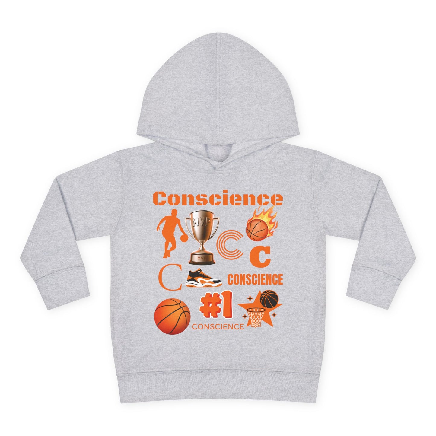 Personalized Toddler Basketball Hoodie —  Graphic Pullover