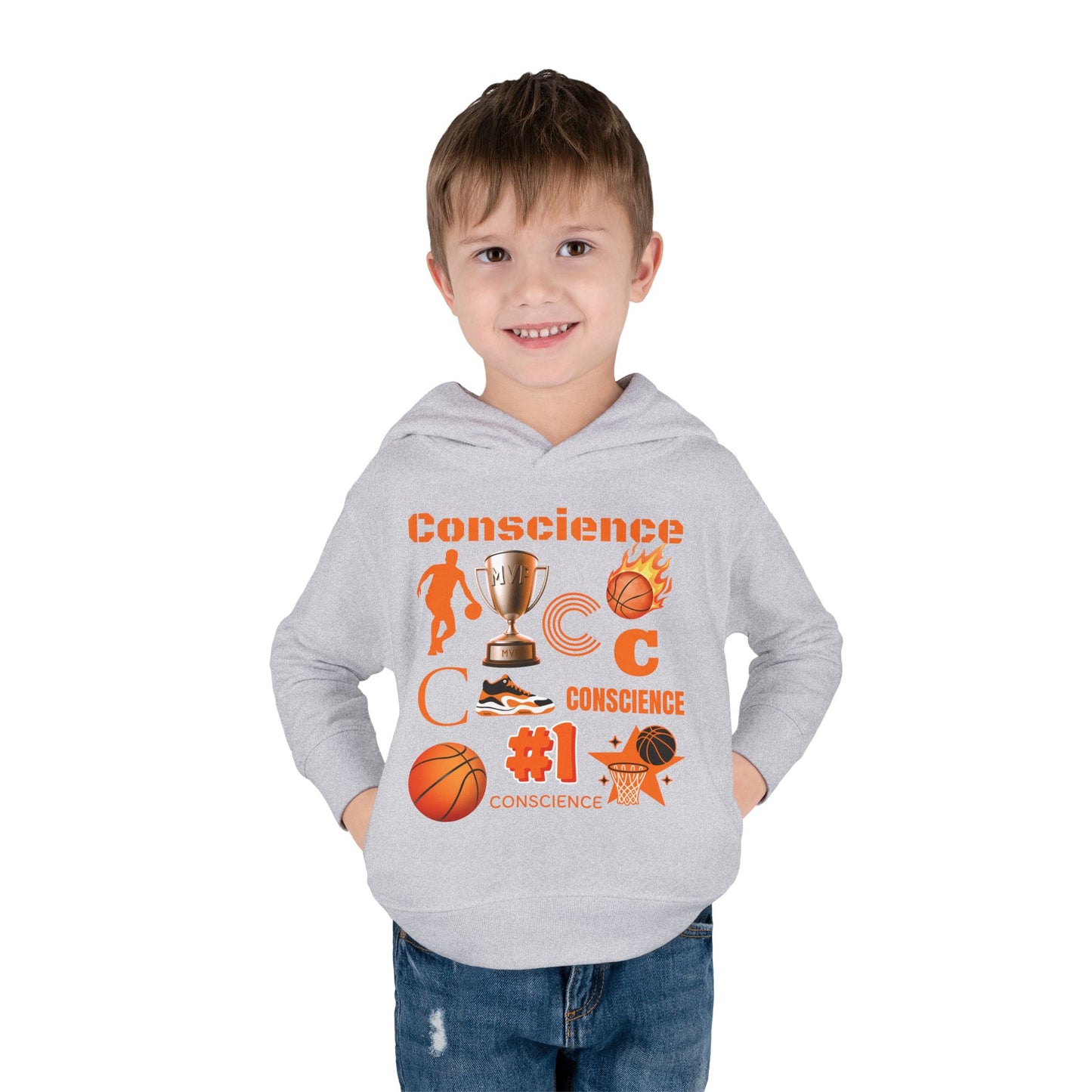 Personalized Toddler Basketball Hoodie —  Graphic Pullover
