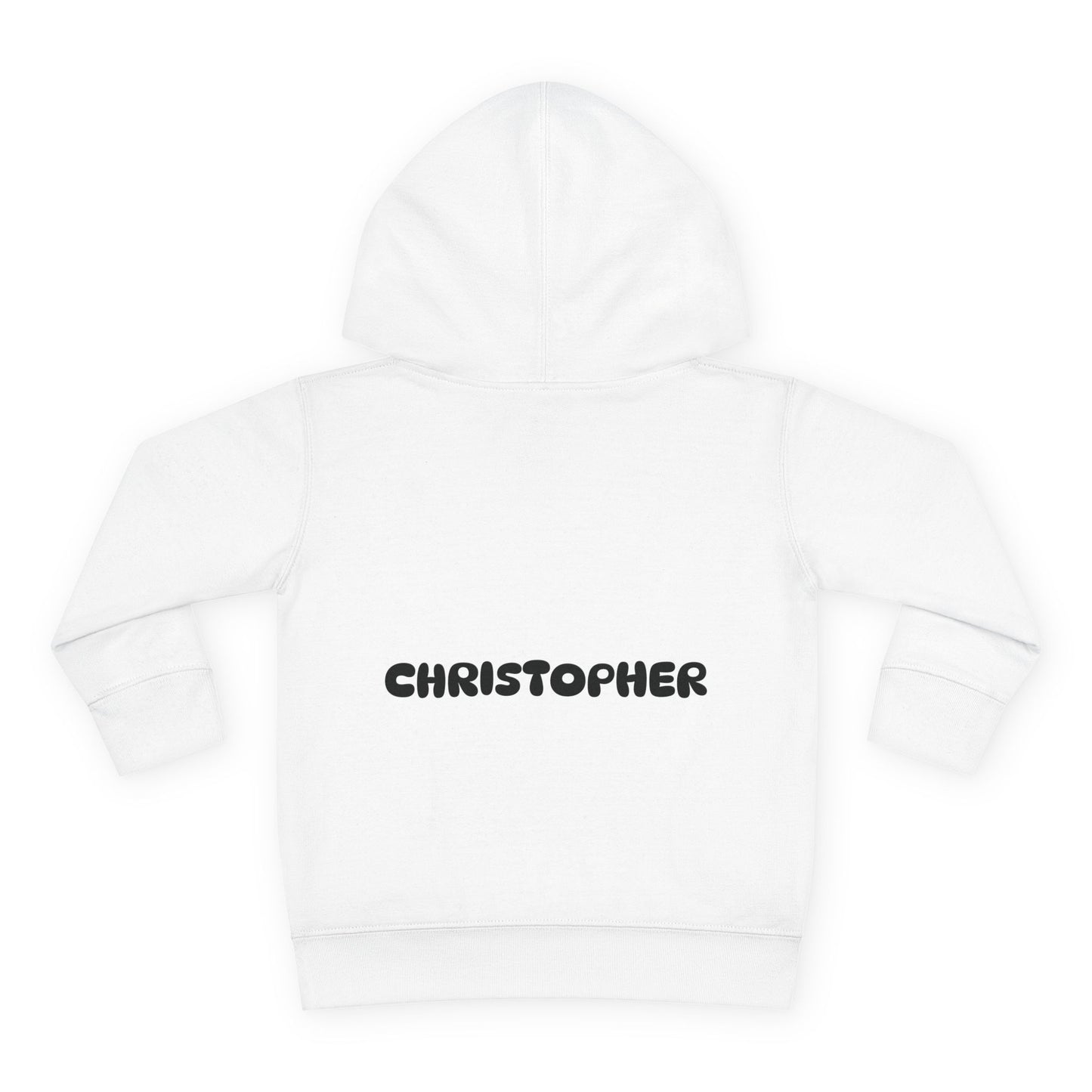 Boys Toddler Hoodie — Personalized Dino Name Collage (Custom Kids Pullover)