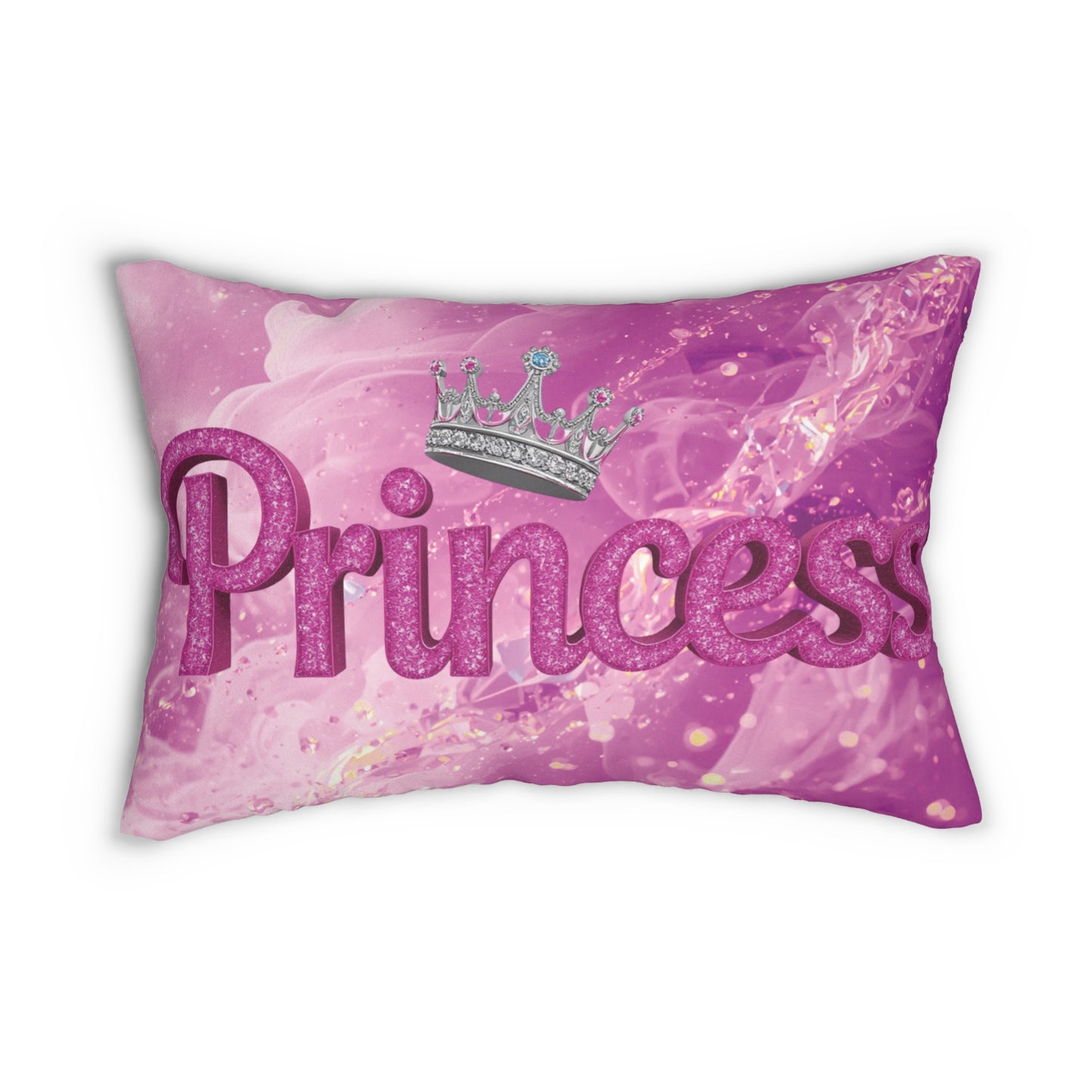 Personalized - "Princess" Pink Lumbar Pillow