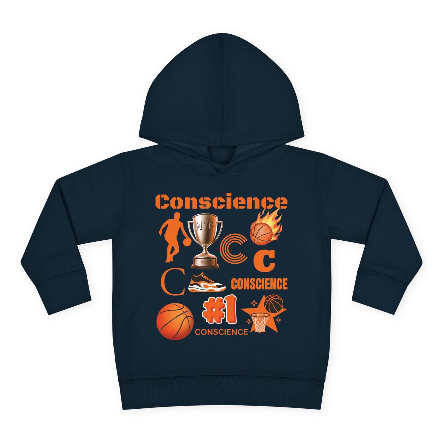 Personalized Toddler Basketball Hoodie —  Graphic Pullover