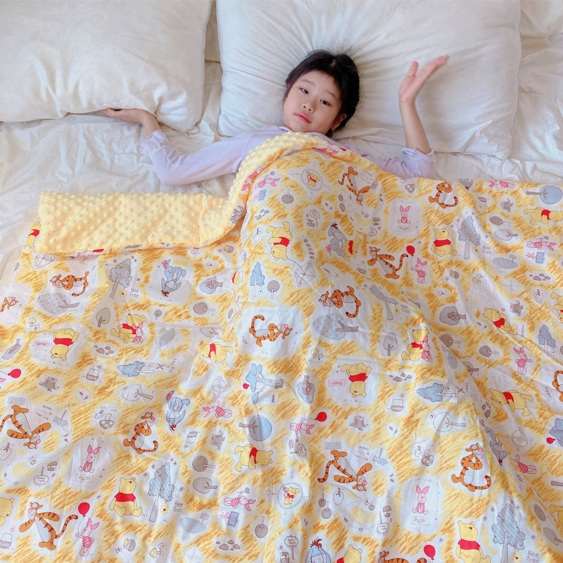 Thick Cartoon Baby Blanket for Warmth & Breathability